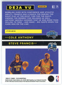 Cole Anthony & Steve Francis 2020-21 Panini Flux Deja Vu Card #14