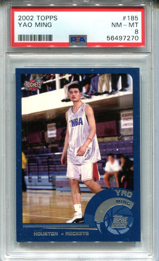 Yao Ming 2002 Topps #185 PSA NM-MT 8 Card