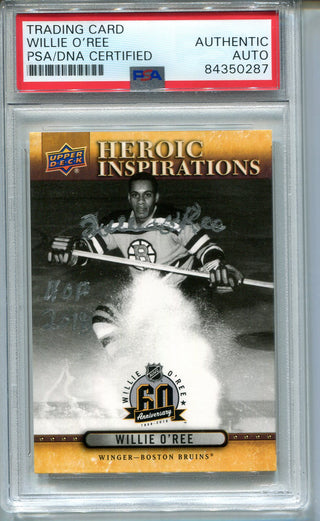 Willie O'ree 2018 Upper Deck Heroic Inspirations Signed