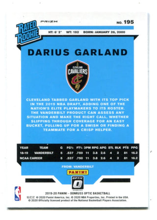 Darius Garland 2019-20 Panini Donruss Optic Rated Rookie Blue Velocity #195