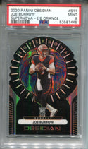 Joe Burrow 2020 Panini Obsidian Supernova Orange Rookie Card (PSA Mint 9)