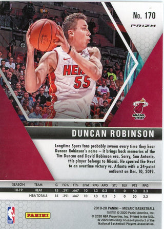 Duncan Robinson 2019 Panini Mosaic Genesis Rookie Card