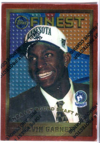 Kevin Garnett 1996 Topps Finest Rookie Card