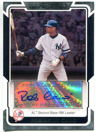 Robinson Cano 2008 Topps Autographed Card