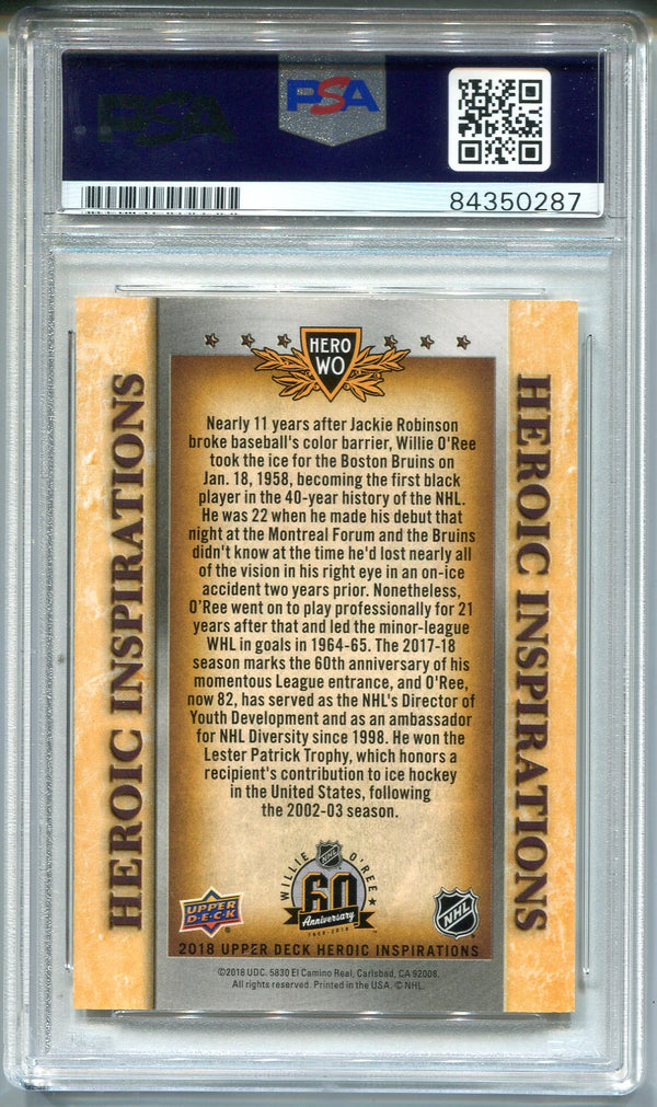 Willie O`Ree 2006 In The Game Heroes #6  (PSA Auto Grade GEM MT 10) Card