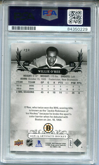 Willie O`Ree 2018 Upper Deck Artificats (PSA Auto Grade 10) Card