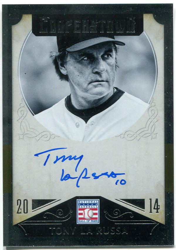 Tony La Russa 2015 Panini Cooperstown Autographed Card
