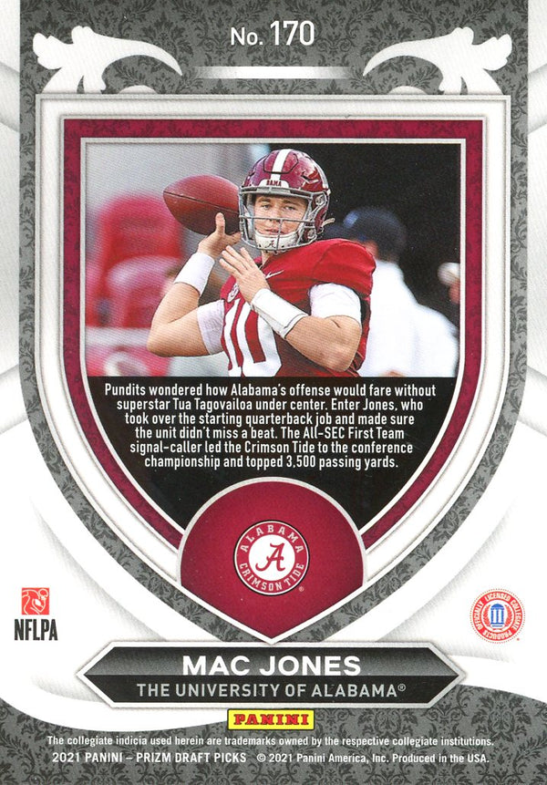 Mac Jones 2021 Panini Prizm Football Rookie Card #170