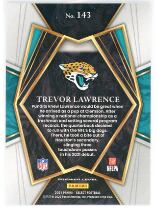 Trevor Lawrence 2021 Panini Select Premier Level Rookie Card #143