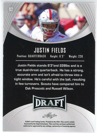 Justin Fields 2021 Leaf Draft Rookie Card #02