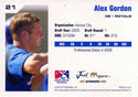 Alex Gordon Autographed 2006 Just Minors Rookie Card