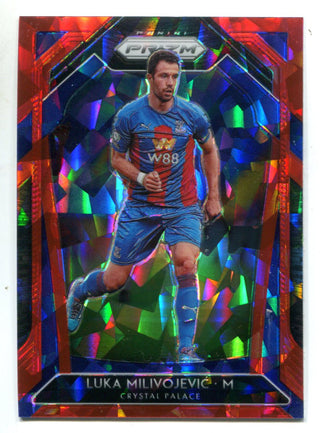 Luka Milivojevic 2020-21 Panini Prizm Premier League Red Cracked Ice Prizm #67