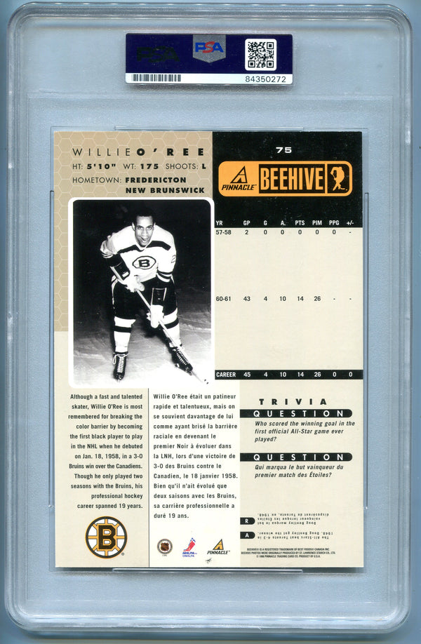 Willie O'Ree Autographed 1998 Upper Deck Card (PSA)