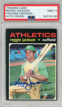 Reggie Jackson Autographed 1971 Topps Card #20 (PSA Auto Mint 9)