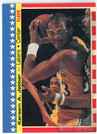 Kareem Abdul-Jabbar 1987 Fleer Sticker Card #8
