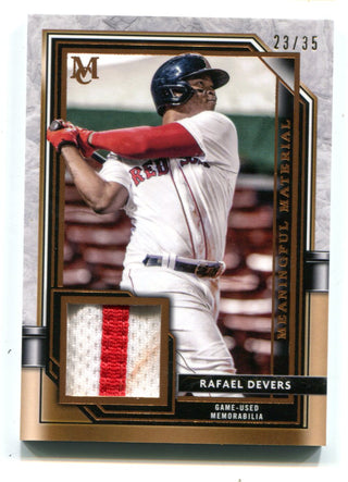 Rafael Devers 2021 Topps Museum Collection #MMR-RD Meaningful Materials /35