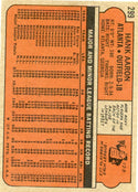 Hank Aaron 1972 Topps Card