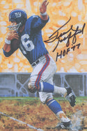 Frank Gifford AUTOGRAPHED GOAL LINE ART CARD