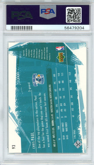 Chris Paul 2005 Upper Deck Slam Rookie Card #93 (PSA)