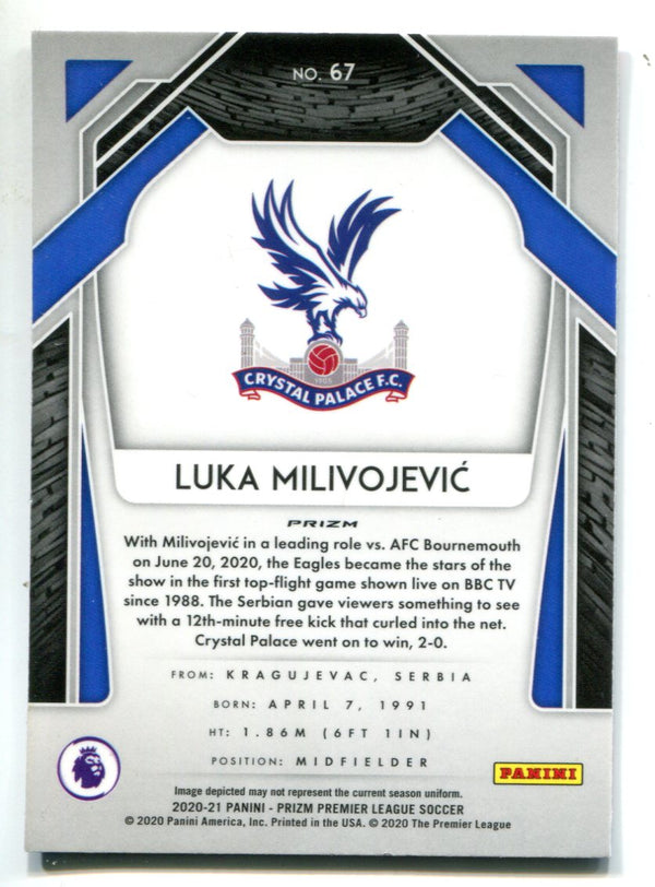 Luka Milivojevic 2020-21 Panini Prizm Premier League Red Cracked Ice Prizm #67