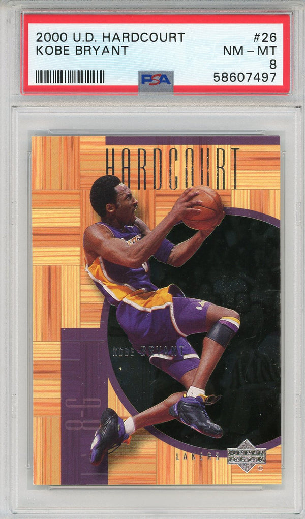 Kobe Bryant 2000 Upper Deck Hardcourt Card #26 (PSA NM-MT 8)