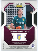 Emiliano Martinnez Autographed 2021-222 Panini Prizm Premier League Red Cracked Ice Prizm Card #S-EMI