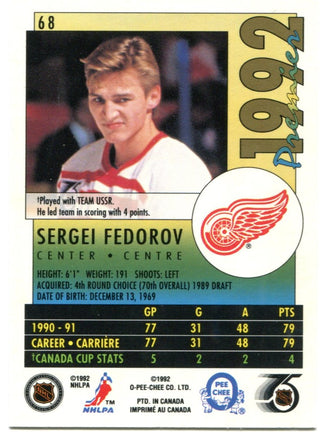 Sergei Fedorov O-Pee-Chee 1992 #68