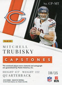 Mitchell Trubisky Autographed 2019 Panini Majestic Quad Relic Card 18/35