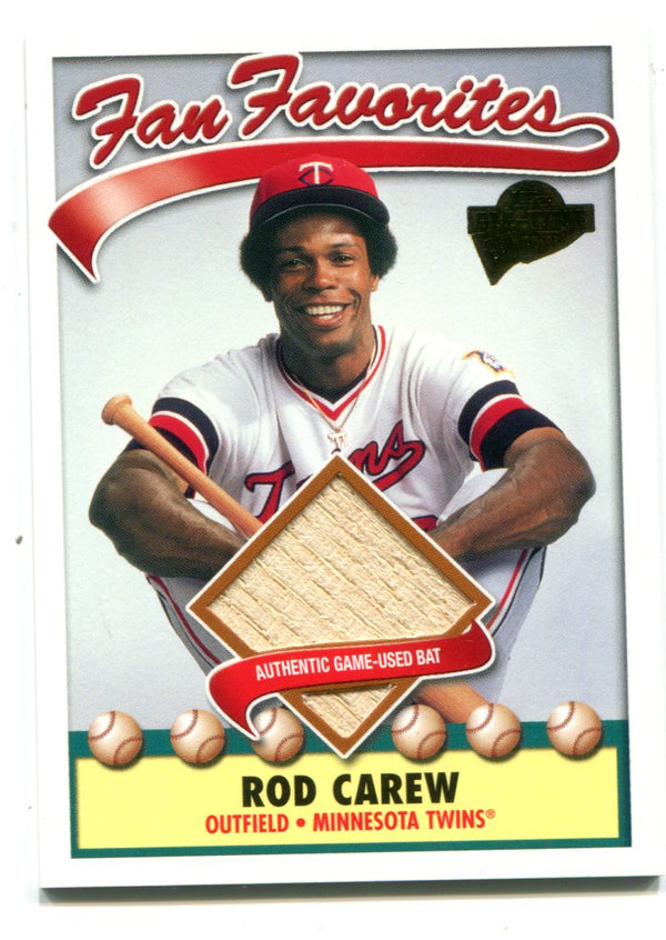 Rod Carew 2003 Topps Fan Favorites #FFRCA Bat Card