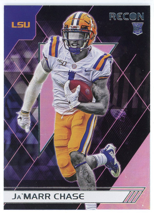Ja'Marr Chase 2021 Panini Chronicles Recon Draft Picks Rookie Card #136