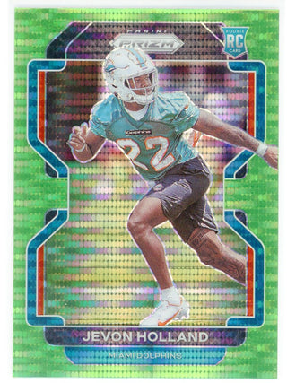 Jevon Holland 2021 Panini Prizm Green Prizm Rookie Card #392