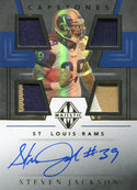 Steven Jackson Autographed 2019 Majestic Quad Patch Relic Card 3/25