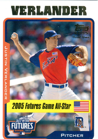 Justin Verlander 2005 Topps Futures Game All Star Card