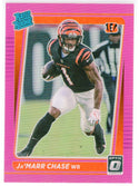Ja'Marr Chase 2021 Panini Donruss Optic Pink Prizm Rated Rookie Card #207