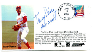 Tony Perez New York Jan 11, 2000 Autographed First Day Cover