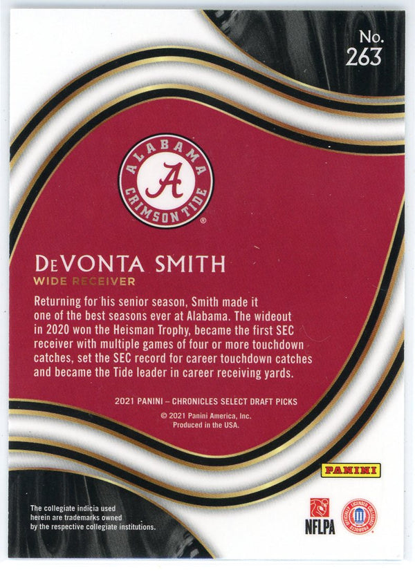 DeVonta Smith 2021 Panini Chronicles Select Draft Picks Rookie Card #263