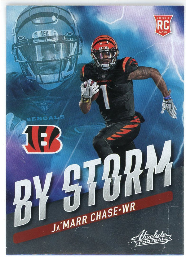 Ja'Marr Chase 2021 Panini Absolute By Storm Rookie Card #BST-5