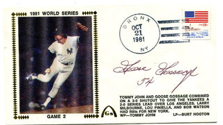 Goose Gossage 1981 World Series Game 2 Autographed First Day Cover