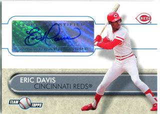 Eric Davis Autographed Cincinnati Reds 8x10 Photo Card