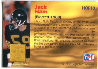 Jack Ham 1994 Gold Standard Autographed Card