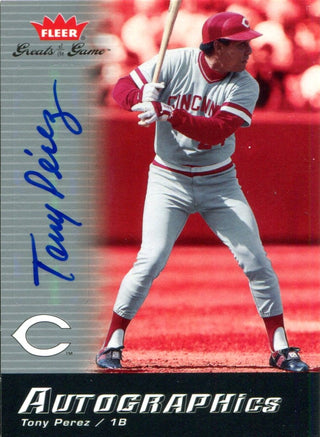 Tony Perez Autographed 2006 Fleer Greats of the Game Card