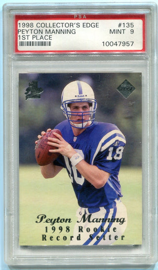 Peyton Manning 1998 Collector's Edge Rookie Card (PSA 9)