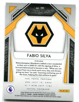 Fabio Silva 2020-21 Panini Prizm Premier League Red Cracked Ice Prizm #141