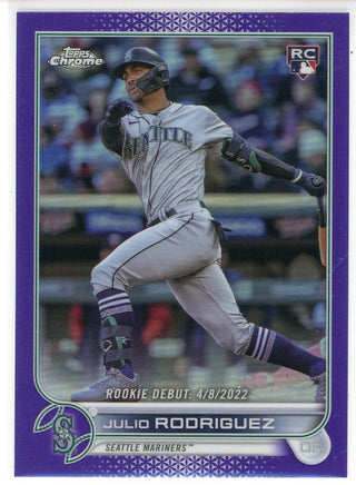 Julio Rodriguez 2022 Topps Chrome Purple Refractor Rookie Card #USC165