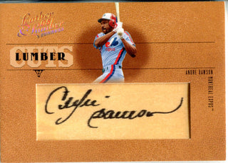Andre Dawson Autographed 2005 Donruss Leather & Lumber Card