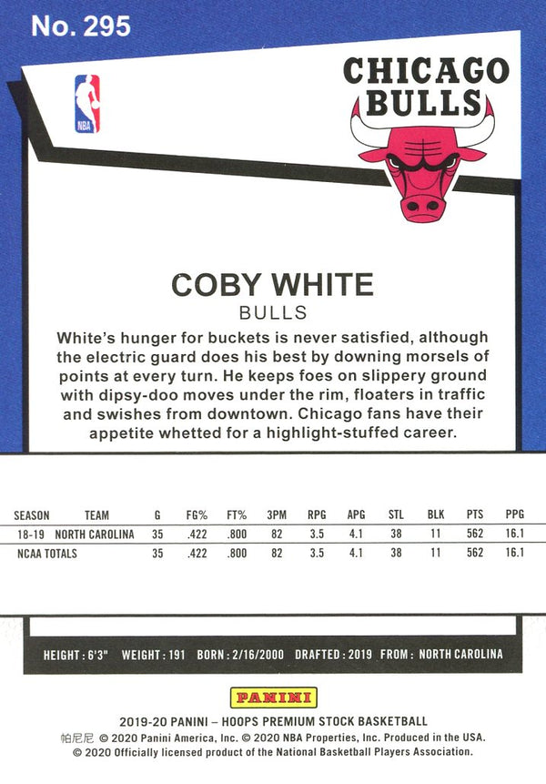 Coby White 2019 NBA Hoops Rookie Card
