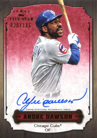 Andre Dawson Autographed 2012 Topps Five Star Card