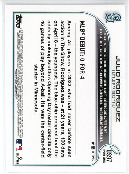 Seattle Mariners: Julio Rodriguez 2022 - Officially Licensed MLB