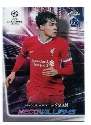 Neco Williams 2021 Topps Chrome UEFA Champions League Steve Aoki #SNW RC