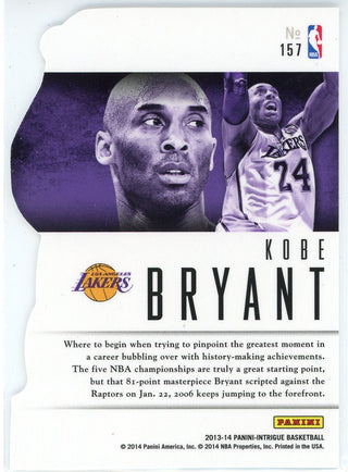Kobe Bryant 2013-14 Panini Intrigue Die Cut Card #157